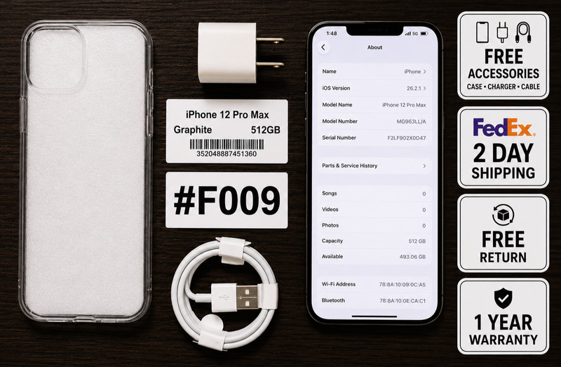 Apple iPhone 12 Pro Max 512GB Graphite (Unlocked) – Read Seller Notes