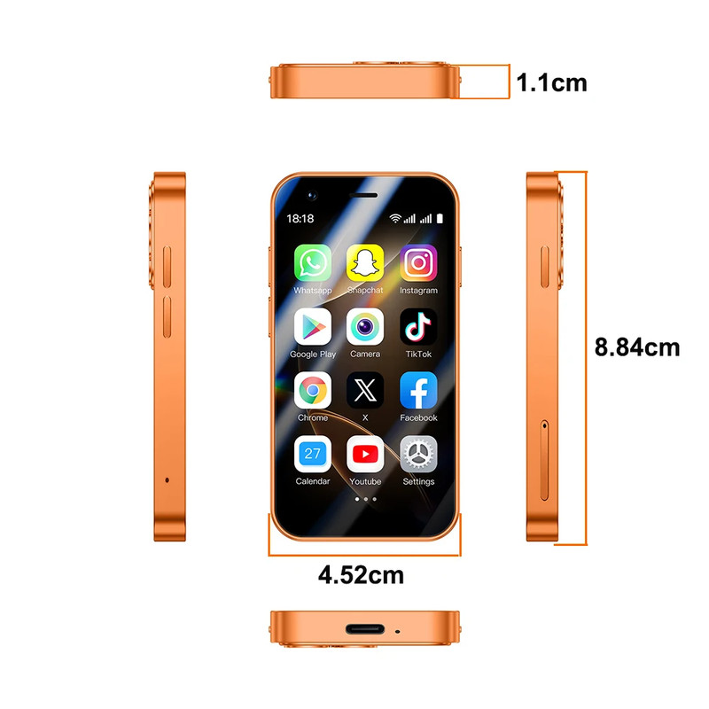 A17 Mini Android8.1 Smart Phone 3.0 Inches 2GB RAM 16GB ROM Dual SIM Standby Pla