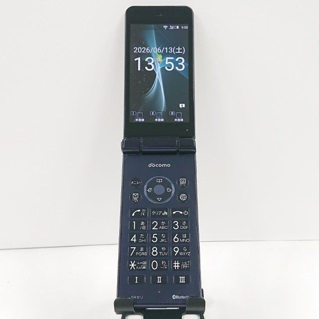 Sharp Aquos Mobile Sh-01J Docomo Blue Black Main Body C20720 Japanese Flip phone