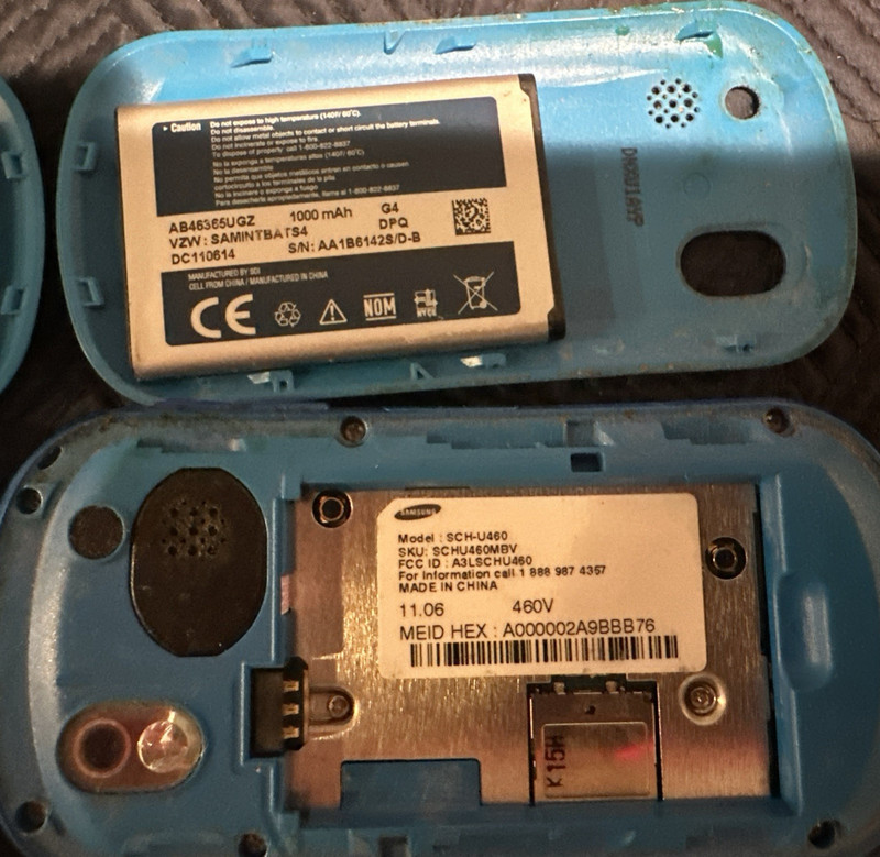 1 Samsung Intensity II SCH-U460 Metallic Blue Phone WITH BATTERY NOCHARGING CORD gallery