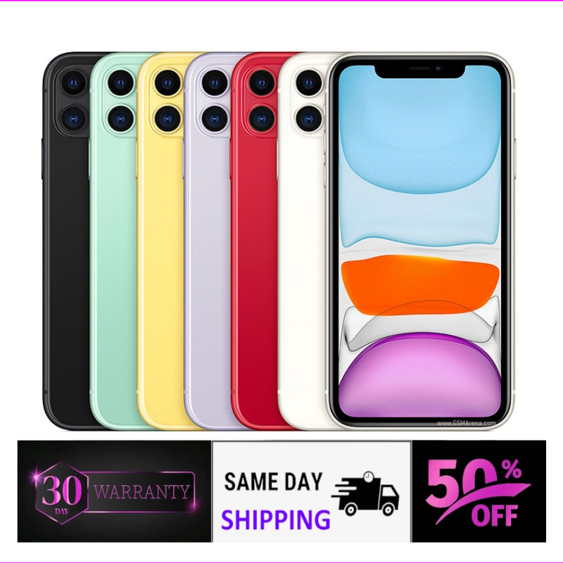Apple iPhone 11 128GB/64GB Unlocked – T-Mobile, Verizon – Black, Red, Green