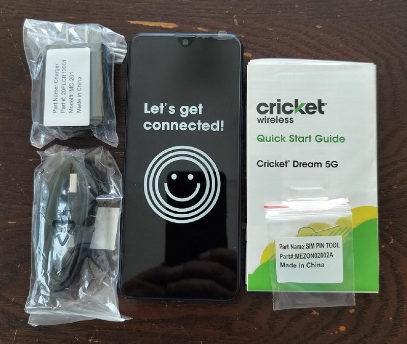 CRICKET LOCKED Blue Dream 5G ANDROID Smartphone 6.8&Prime; 64 GB Cricket LOCKED