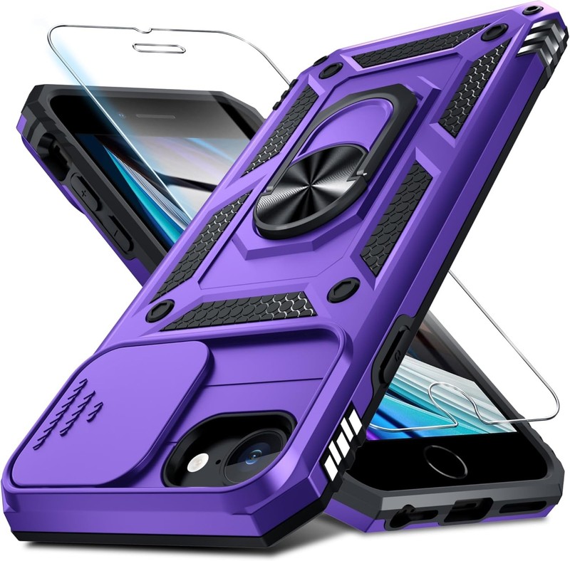 Case for iPhone SE 2022(3rd)/SE 2020(2nd), iPhone 8/7 Phone Cover with Screen Pr