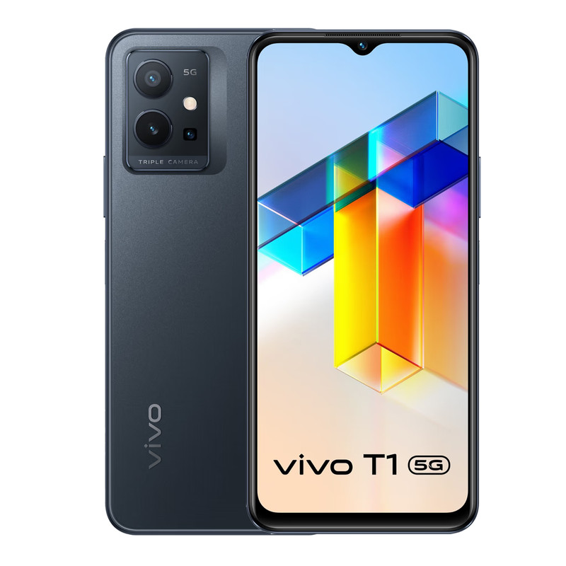Vivo T1 5G Starlight Black (RAM 6GB, 128GB) 6.58&Prime; 50MP-Camera Unlocked Phone