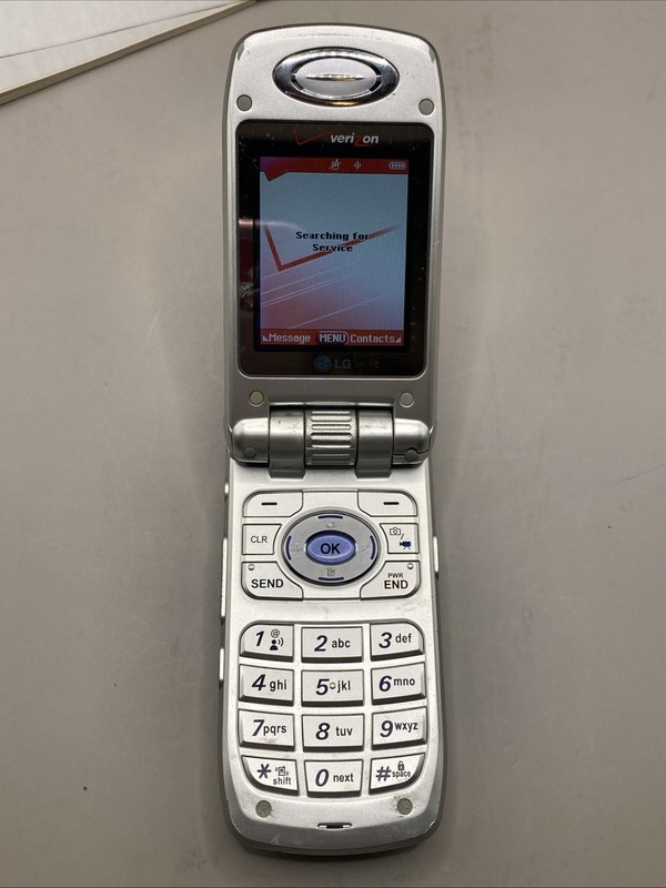 LG VX7000 2G Flip Phone Verizon Chargers Belt Clip Manual No Box Working! Flash gallery