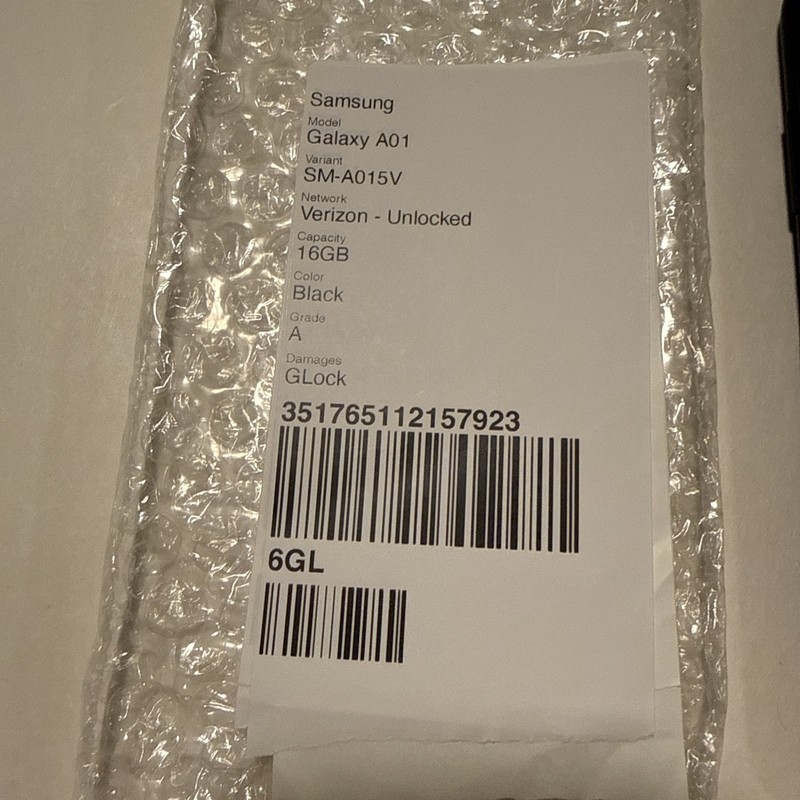 Samsung Galaxy A01 Black 16gb SM-A015V (Verizon/Unlocked) FOR PARTS - **READ** gallery