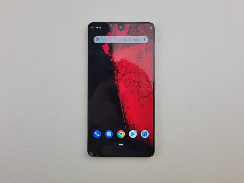 Essential Phone (PH-1) 128GB – White (Unlocked) Smartphone – CRACKED – H8364