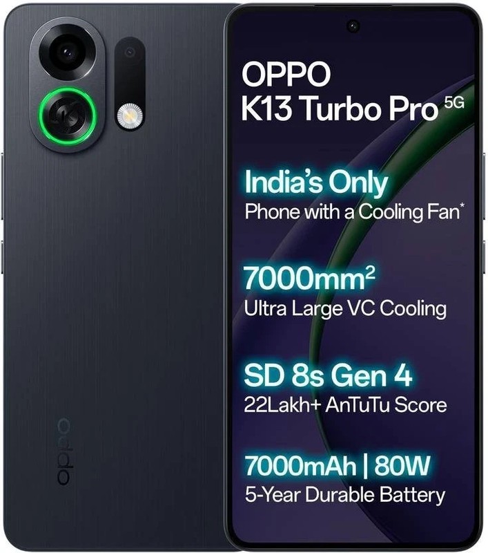 OPPO K13 Turbo Pro 5G (Black 256 GB 8GB RAM) 8s Gen 4 Processor Global Version