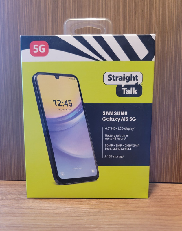 Samsung Galaxy A15 5G 64GB, 4GB – (Straight Talk Wireless prepaid) Brand New