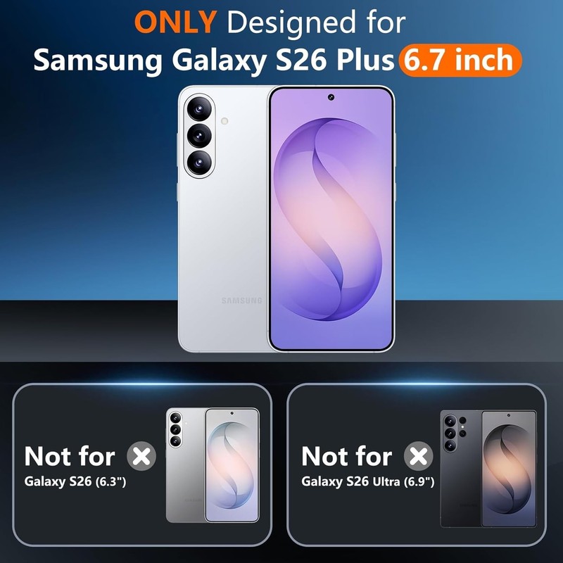 10 FT Military Grade Drop Protection Case for Samsung Galaxy S26 Plus, 2 Pack gallery