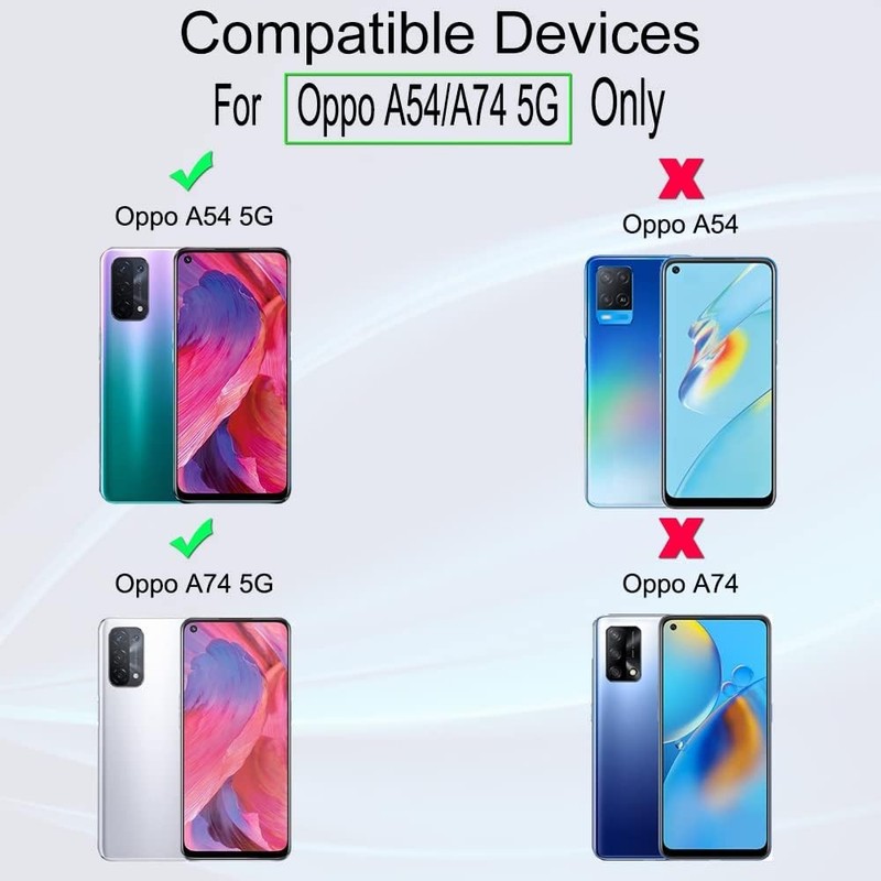 2PCS Screen Protector & Camera Lens Protector for Oppo A54/A74(5G) 9H Hardness F gallery