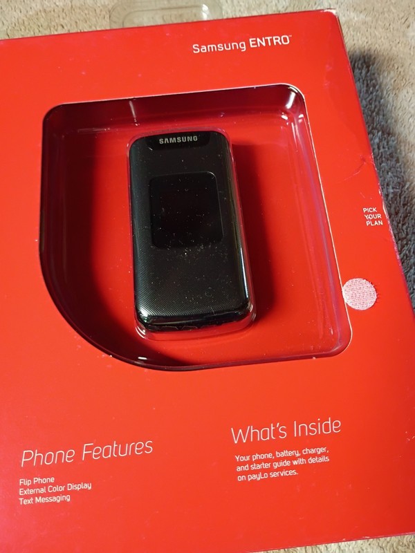 Samsung Entro Flip Phone Paylo Virgin Mobile Color Display Black Speakerphone gallery