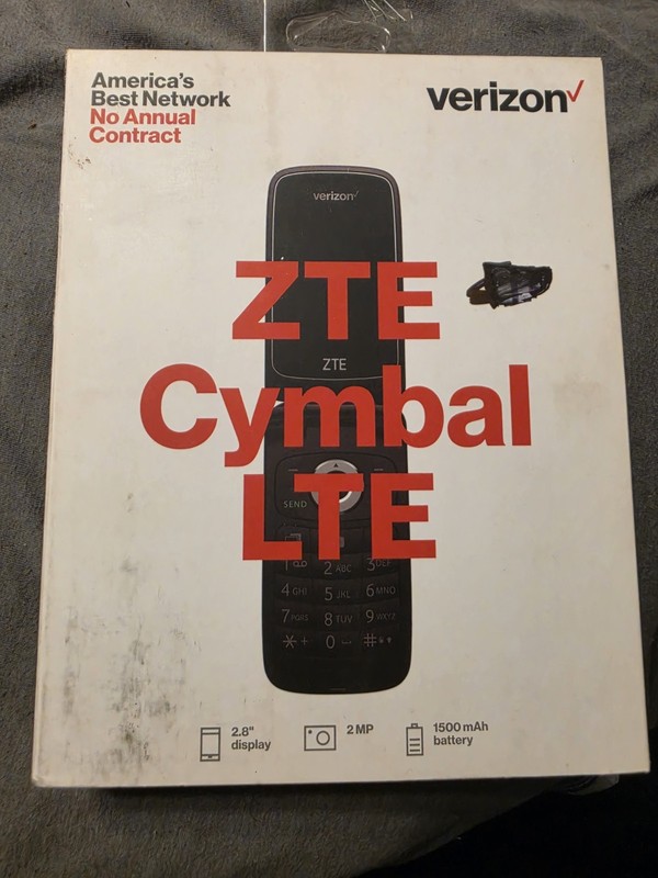 Verizon Cymbal LTE Z233V 4G LTE 2.8&Prime; 2MP Silver Flip Phone New