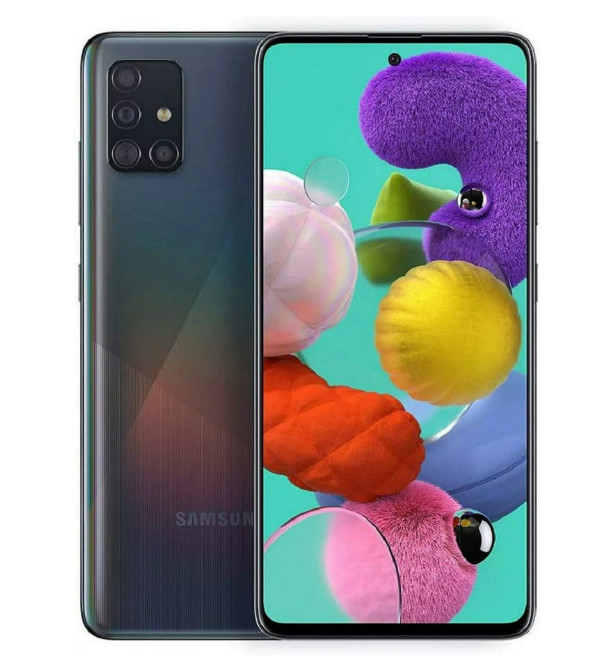 Samsung Galaxy A51 SM-A515U Unlocked 128GB Prism Crush Black B Heavy Burn