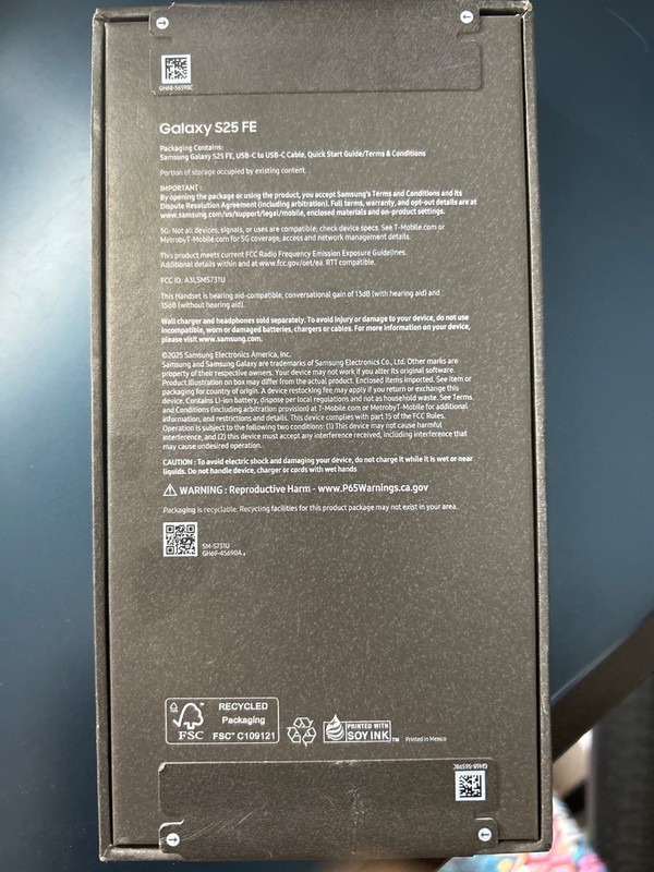 Samsung Galaxy S25 FE - 128 GB - Navy (T-Mobile)Brand New in the box, unopened gallery