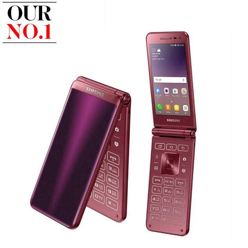 Original Samsung Galaxy Folder 2 G1650 Dual SIM Unlocked 2GB+16GB Red Phone US gallery