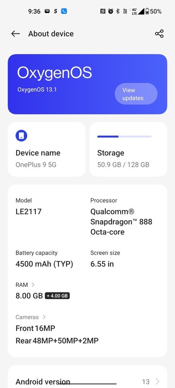OnePlus 9RT 5G – 128 GB – Silver (Unlocked)