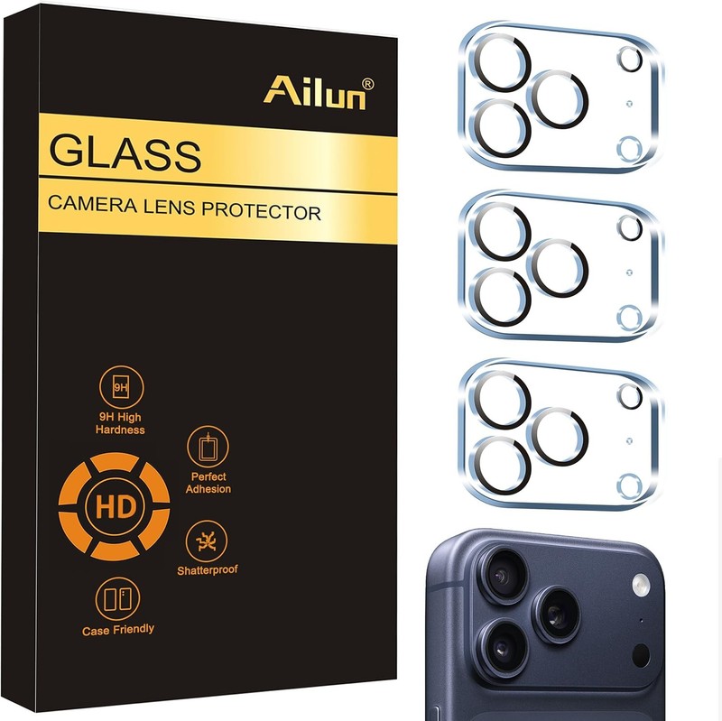 3PCS Camera Lens Protector for iPhone 15 & iPhone 14, Tempered Glass, Anti-Scrat gallery