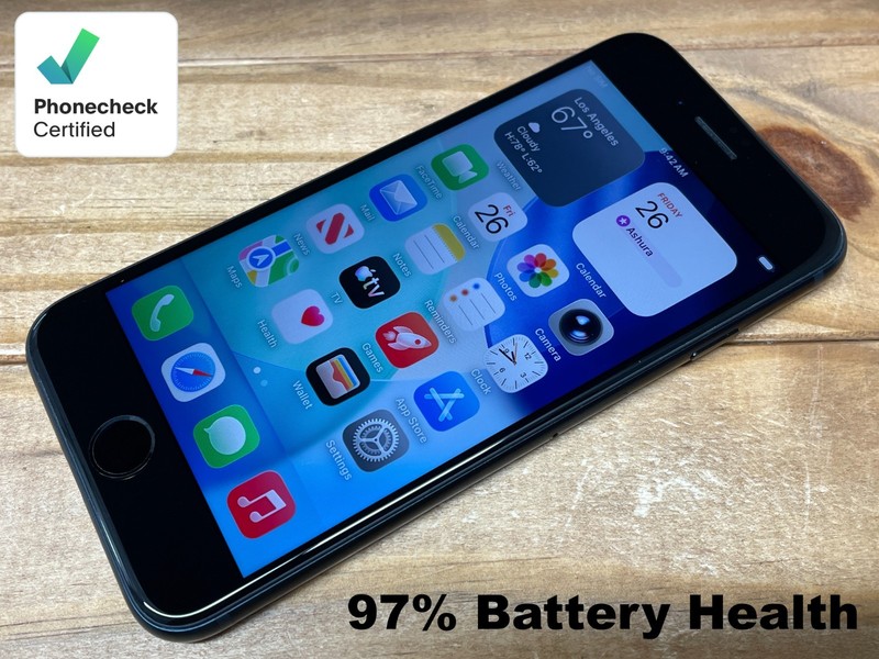 Apple iPhone SE 3rd Gen. – A2595 – 64 GB – Black (Unlocked) Works – 97% Bat