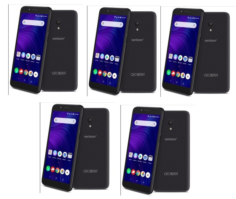 Lot of 5 Alcatel Avalon 16GB Verizon Smartphones – Black