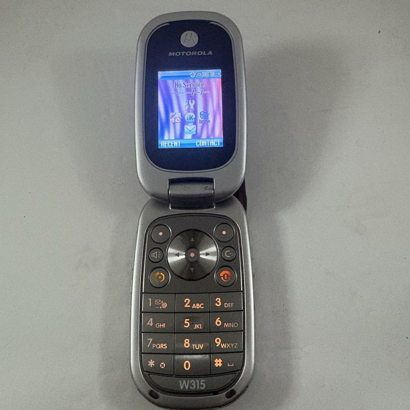 Vintage Motorola W series W315 Flip Phone Dark Red Glitter Works