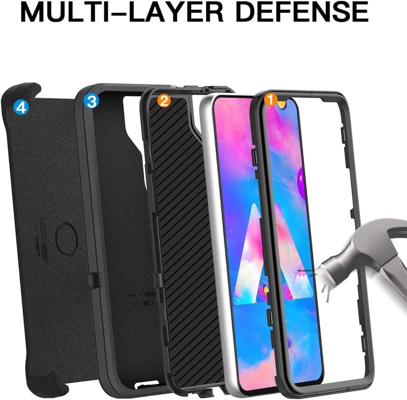 Belt-Clip Holster Case for Galaxy S22, Heavy Duty Rugged Shockproof Cover (Black gallery