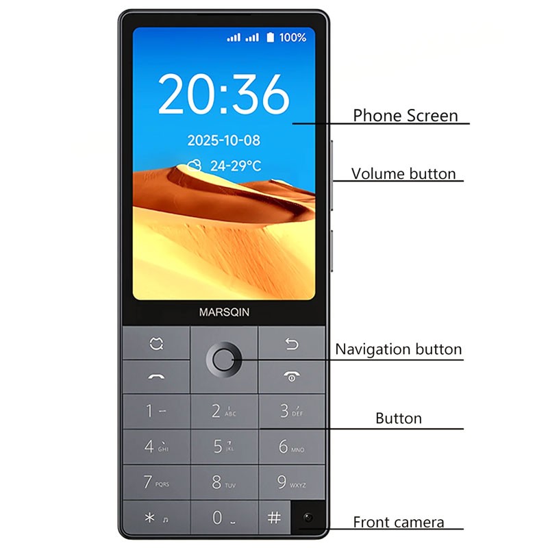 Unlock MINI QIN F25 4G Android 14 Smartphone Dual SIM Octa Core Keyboard Mobile gallery