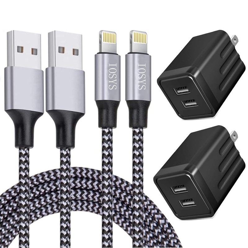 iPhone Fast Charger, iPhone Charger Fast Charging 2Pack Dual Port USB Wall Adapt