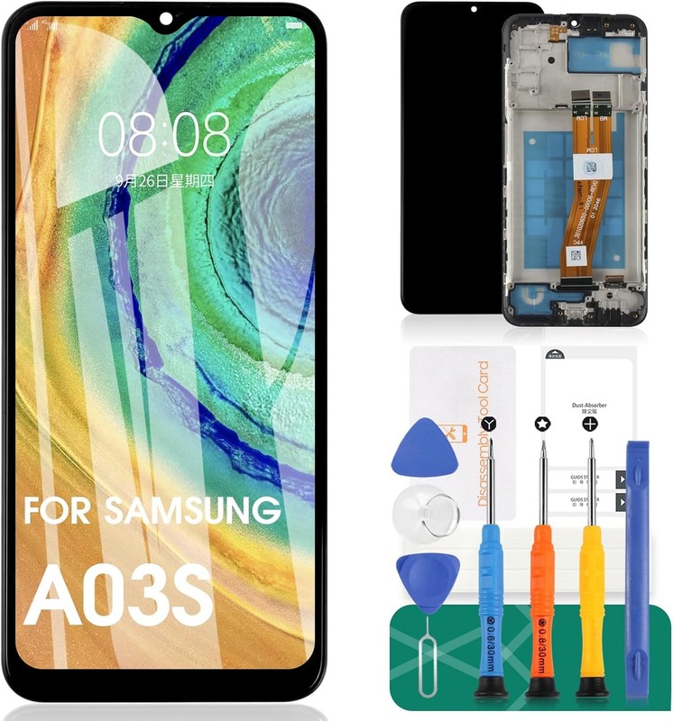 for Samsung A03S LCD Screen Replacement Digitizer A037A A037W A037G Black