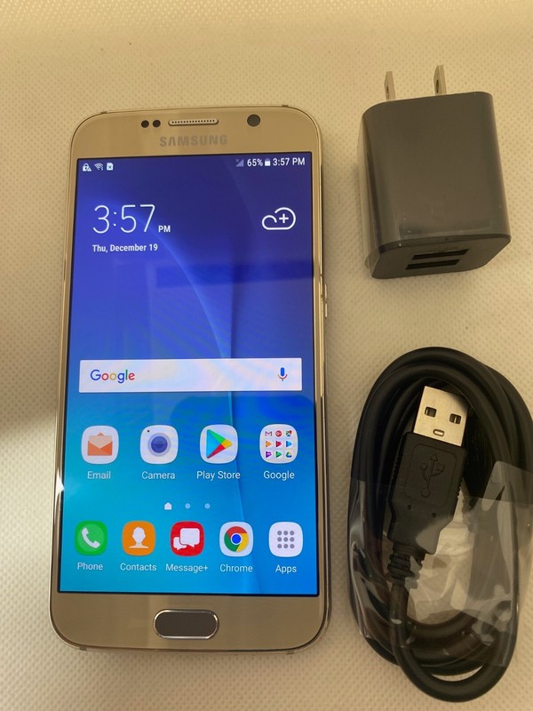 Samsung Galaxy S6 Verizon-/GSM Unlocked SM-G920v 32GB Gold -USED Good SBI