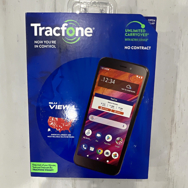 TracFone BLU View 1 BL100DL 16GB Black 5.5in 8MP Android 9 4G LTE