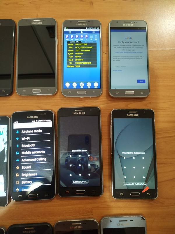 Lot of 17 Mixed model Samsung Galaxy J3 or J3 Eclipse or J3aV 16GB For parts gallery