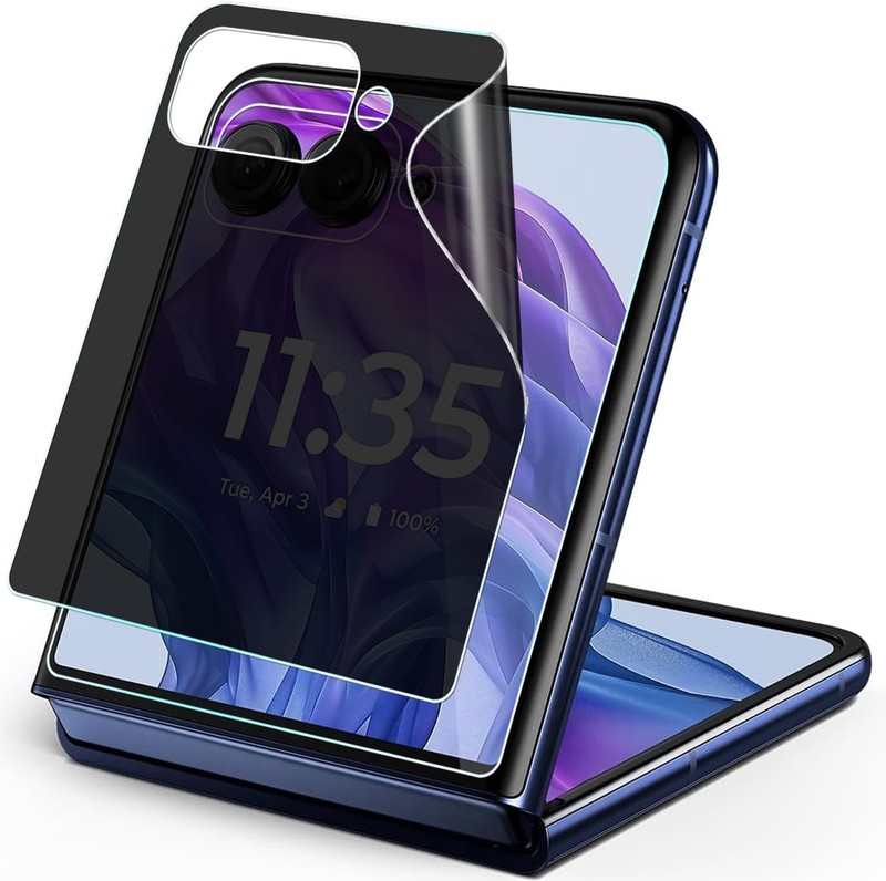 2PCS Privacy Screen Protector & Flexible Film for Motorola Razr 50 / Moto Razr 2