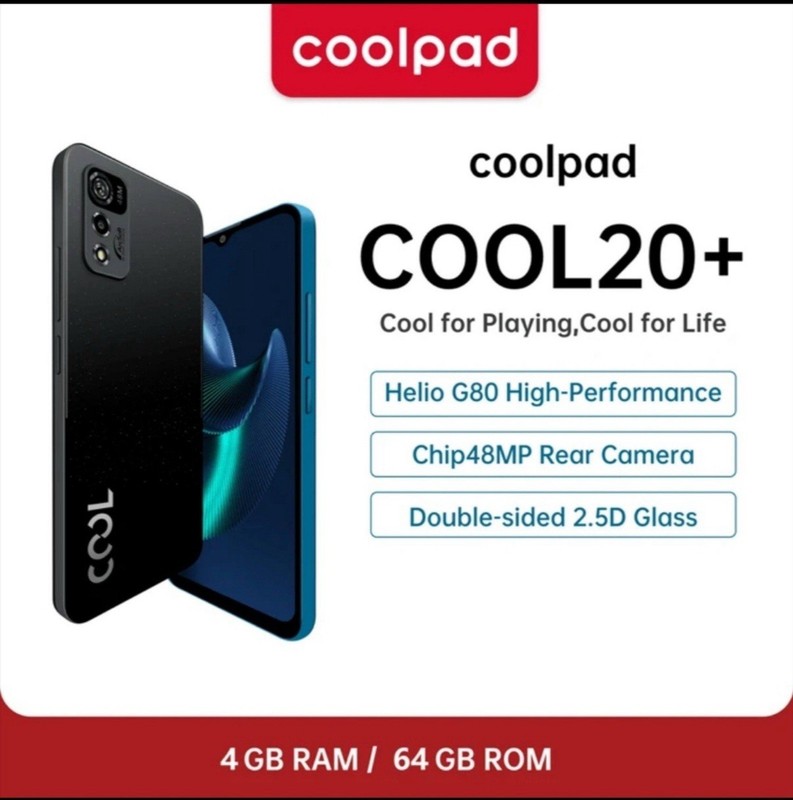 Coolpad Cool 20+ Android 11 Smartphone, Unlocked, 48mp ,128GB, Black