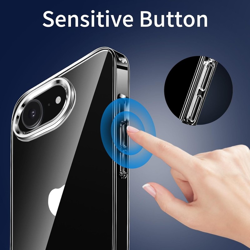 Clear Shockproof Hard PC Bumper Cover Case for iPhone 16e and 17e - JJGoo gallery