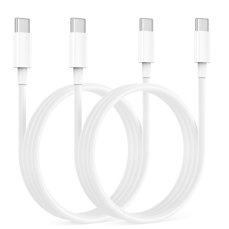 2-Pack 60W Type-C Fast Charger for iPhone 17/16, Galaxy S25 3Ft