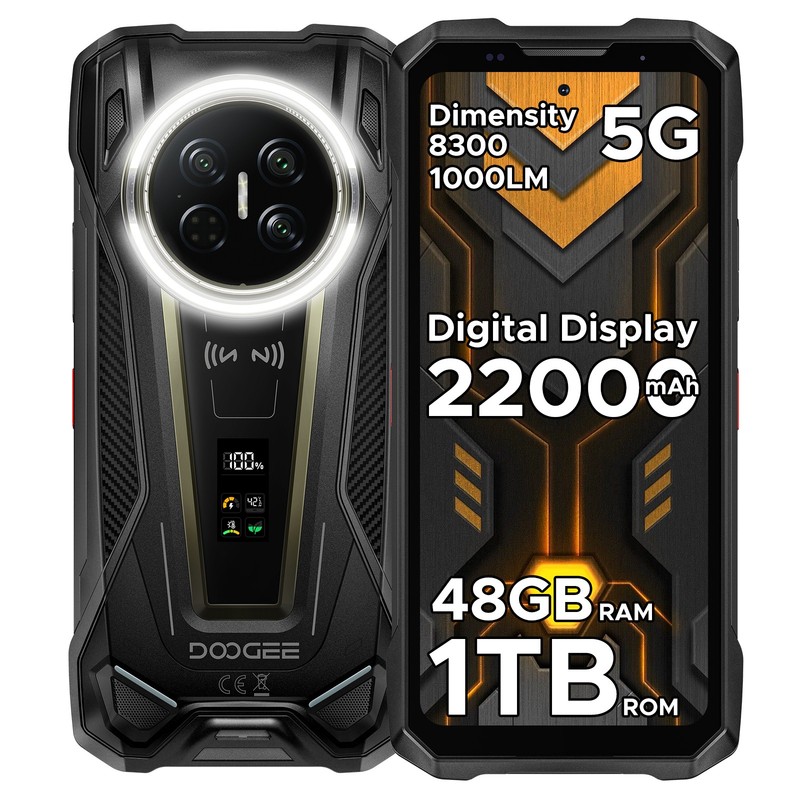 DOOGEE VMAX2PRO 5G Unlocked Rugged Smartphone 48GB+1TB 22000mAh Android 16 2026
