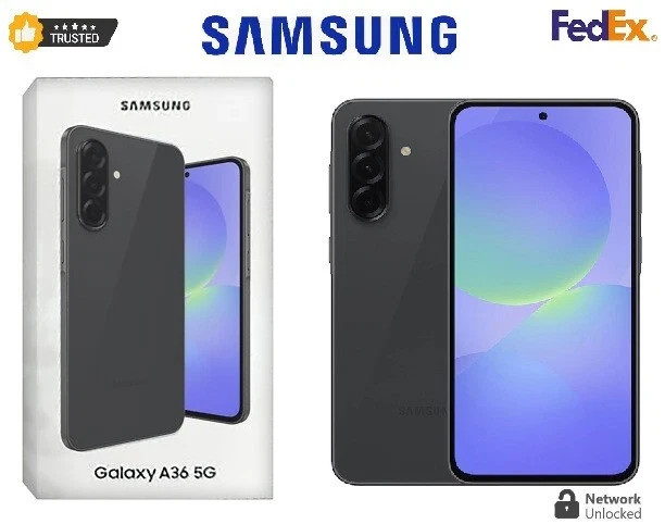 New Sealed Samsung Galaxy A36 5G SM-A366U 128GB Black Unlocked Smartphone gallery