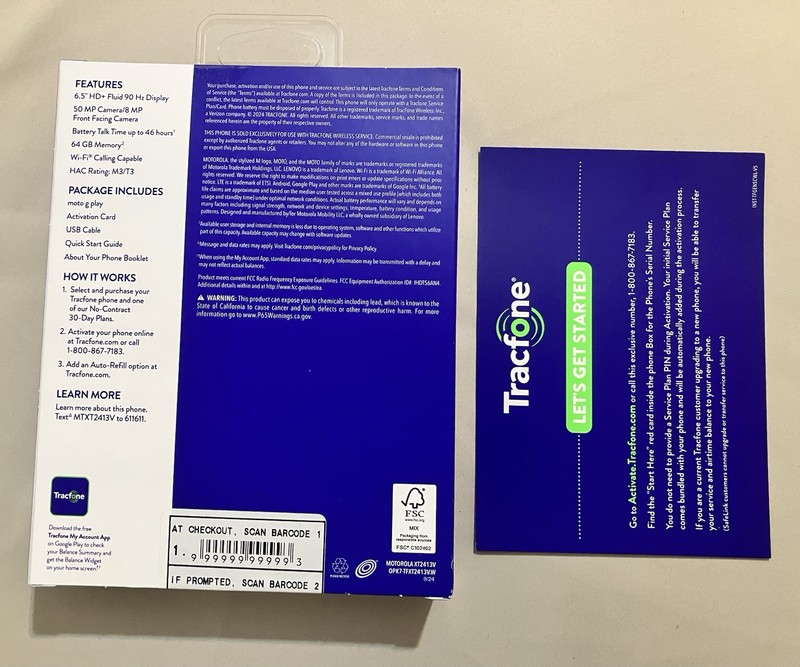 Motorola Moto G Play 2024 64GB Phone Tracfone 1 Year Talk/Text & Accessories New gallery