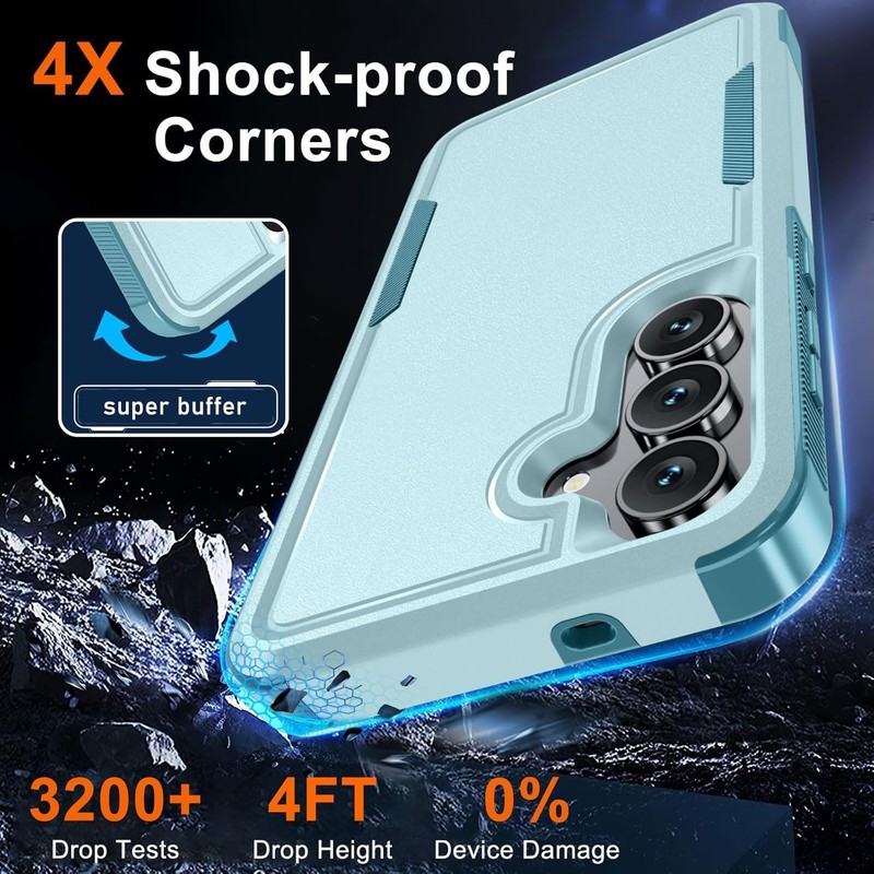 Mint Green Case for Samsung Galaxy S25 FE with Screen Protector & Lens Cover gallery
