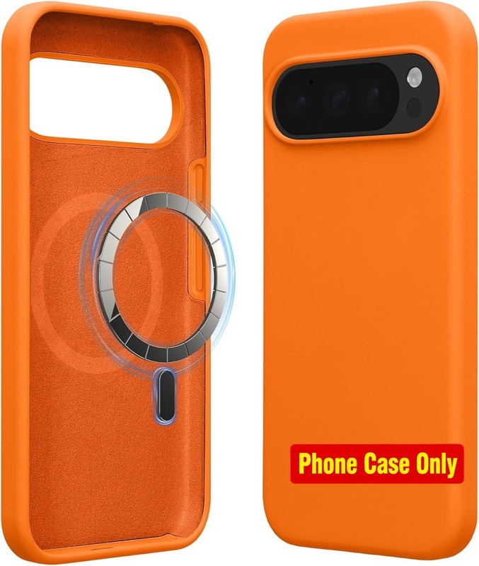 TPU Silicone Case for Google Pixel 10 Pro XL – Magnetic Cover – Fruity Orange