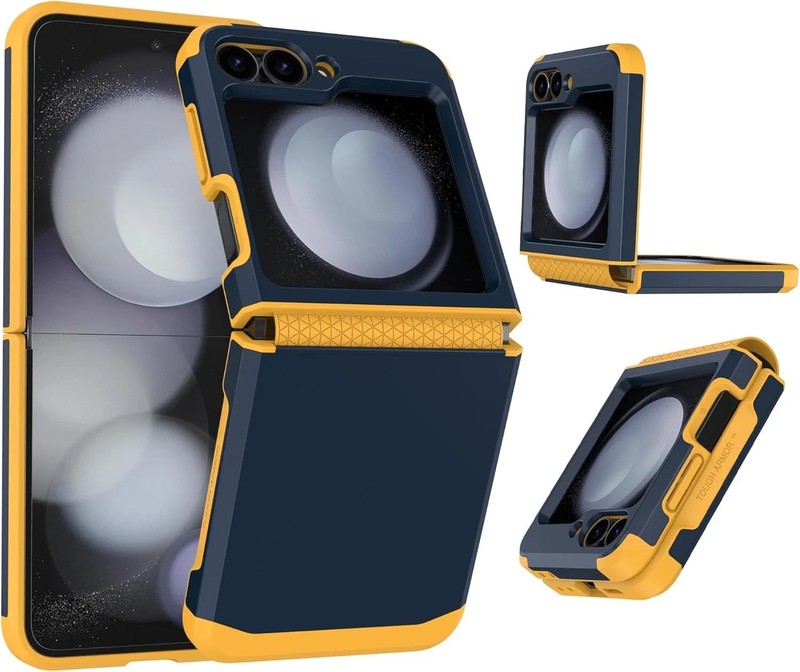 Samsung Galaxy Z Flip 6/Z Flip7 FE case with flexible soft rubber hinge protecti