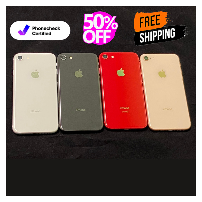 Apple iPhone 8 64/128/256GB Unlocked Red, Gold, Silver - Verizon, AT&T, T-Mobil