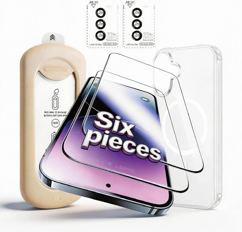 6 Pack Tempered Glass Screen Protector & Camera Lens for Samsung Galaxy S26