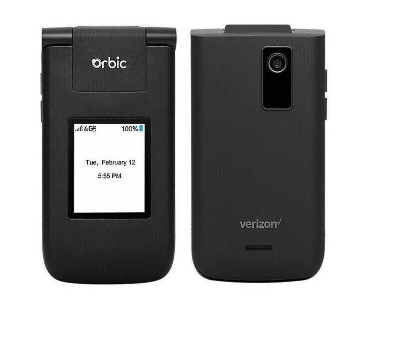 Orbic Journey V RC2200L Black 4G LTE (Unlocked) Postpaid Flip Phone – Open Box