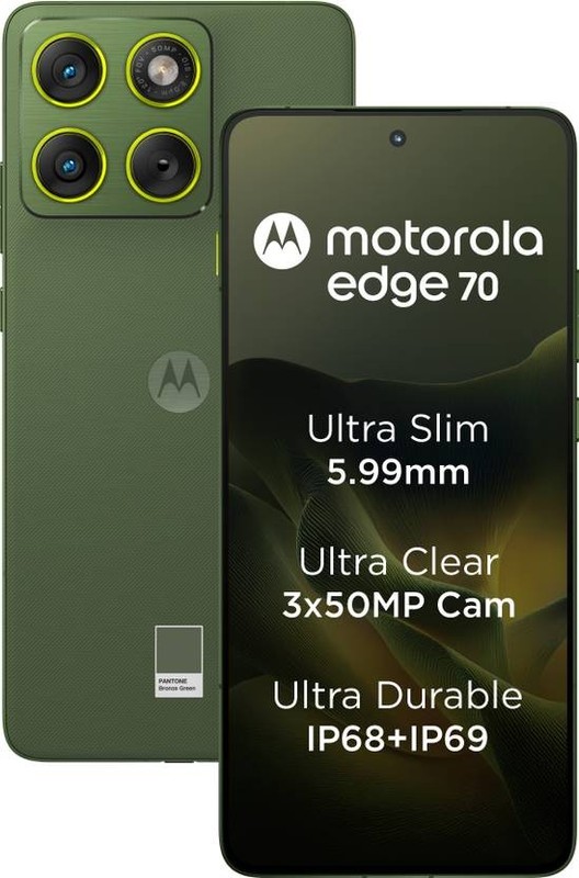 MOTOROLA Edge 70 ( Green, 256GB 8GB RAM) Snapdragon® 7 Gen 4 Global Version.