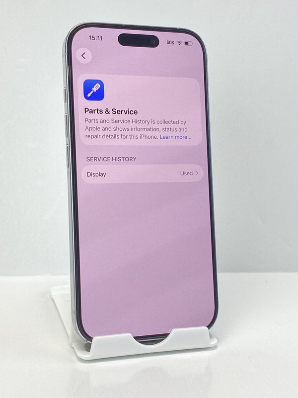 Apple iPhone 16 Pro A3083 256GB White Titanium 89% battery health Unlocked phone gallery