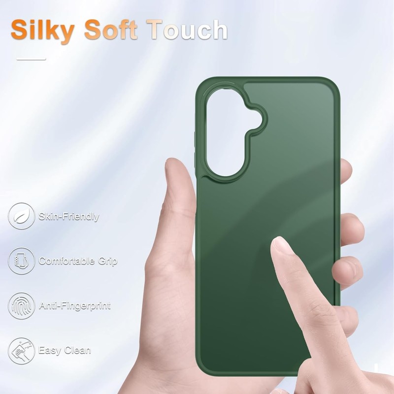 Samsung Galaxy A17 5G Case, Matte Phone Case with Screen Protector, Dark Green gallery