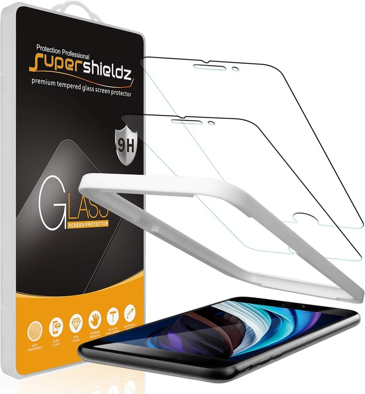 2PCS Tempered Glass Screen Protector for iPhone SE 2022 2020 3rd 2nd Gen 8 7 4.7