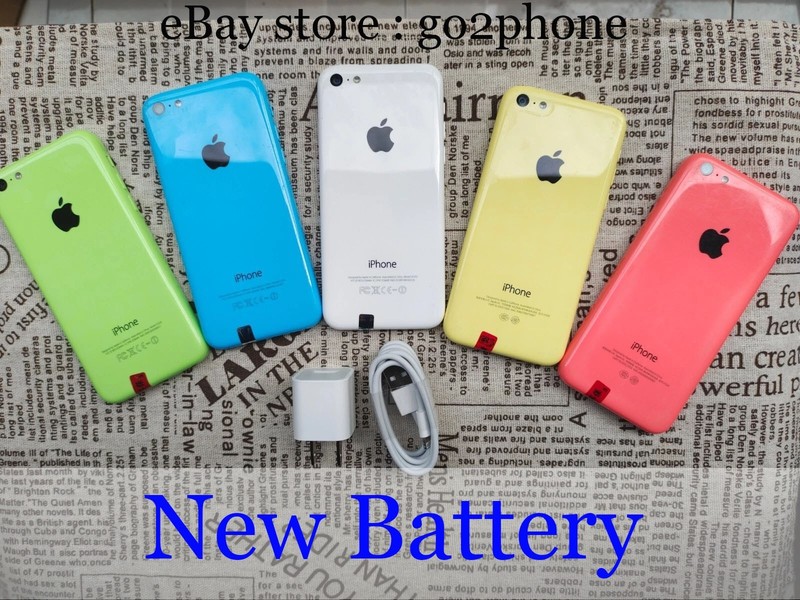 Apple iPhone 5C UNlocked 8/16/32GB BLUE/GREEN/PINK/WHITE/ YELLOW - New Battery